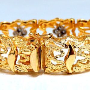 .45ct Natural Diamonds Bracelet 14kt Edwardian Deco Frame